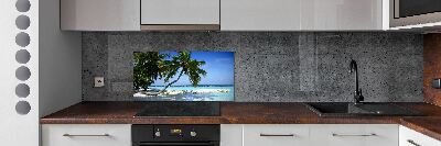 Crédence en verre avec motif Plage exotique