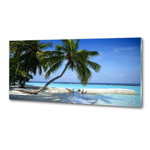 Crédence en verre avec motif Plage exotique