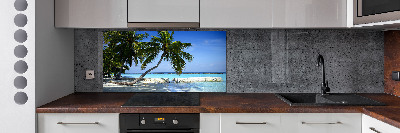 Crédence en verre avec motif Plage exotique