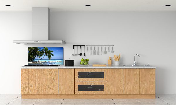 Crédence en verre avec motif Plage exotique