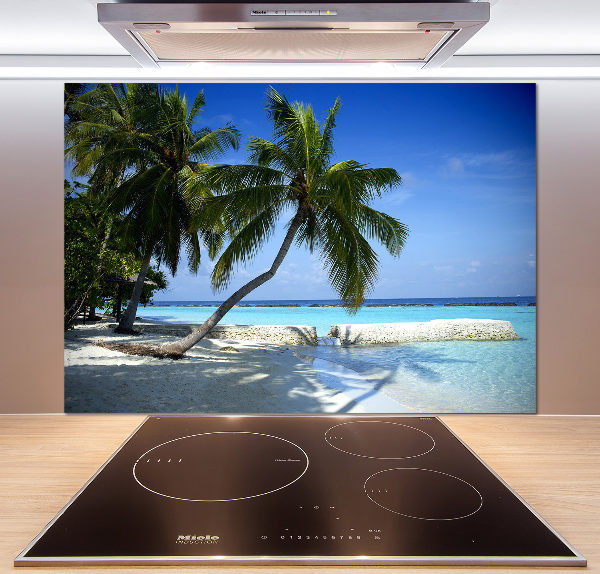 Crédence en verre avec motif Plage exotique