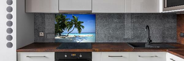 Crédence en verre avec motif Plage exotique