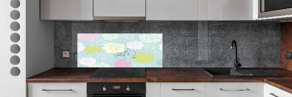 Crédence en verre trempé Roses