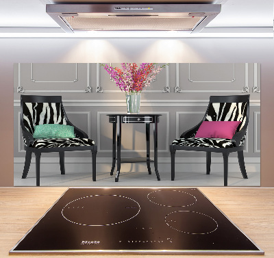 Crédence cuisine en verre Deux chaises