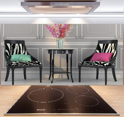 Crédence cuisine en verre Deux chaises