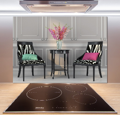 Crédence cuisine en verre Deux chaises