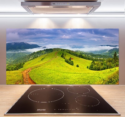 Panneau crédence cuisine Collines vertes