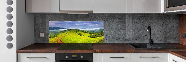 Panneau crédence cuisine Collines vertes
