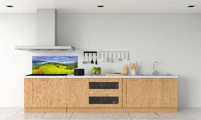Panneau crédence cuisine Collines vertes