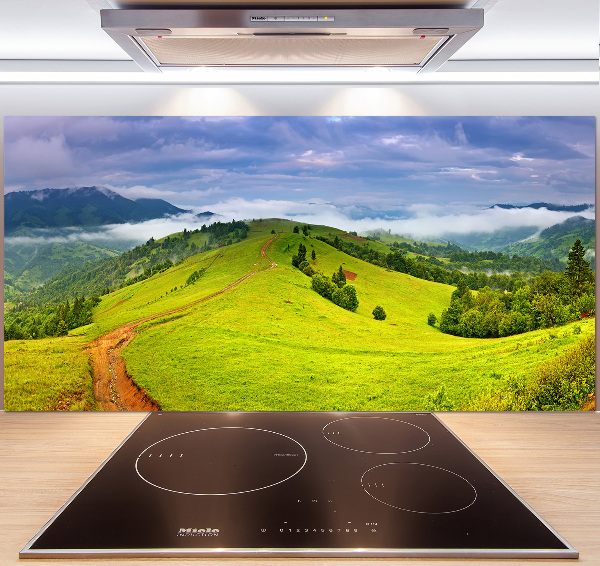Panneau crédence cuisine Collines vertes
