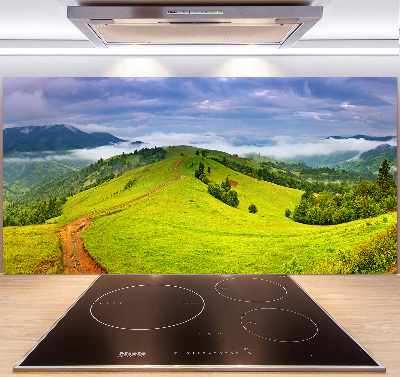 Panneau crédence cuisine Collines vertes