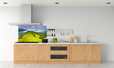 Panneau crédence cuisine Collines vertes