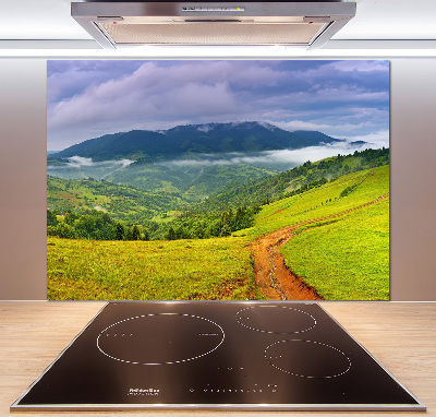 Panneau crédence cuisine Collines vertes