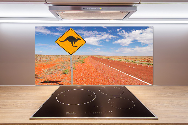 Crédence cuisine en verre trempé Route en Australie