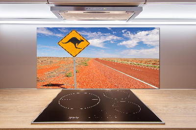Crédence cuisine en verre trempé Route en Australie