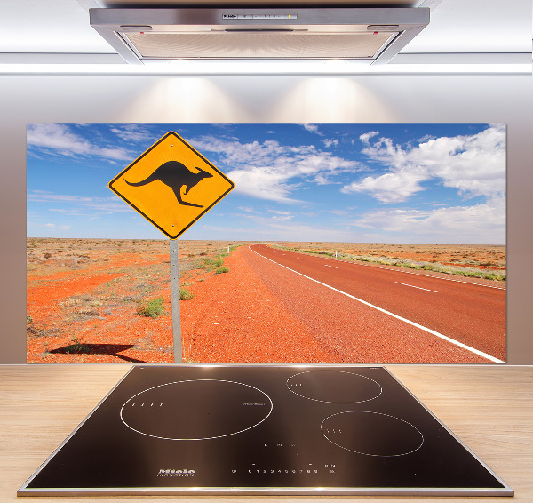 Crédence cuisine en verre trempé Route en Australie