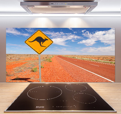 Crédence cuisine en verre trempé Route en Australie