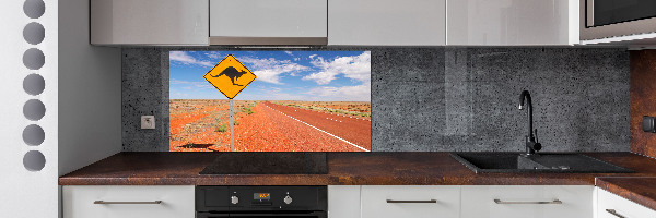 Crédence cuisine en verre trempé Route en Australie