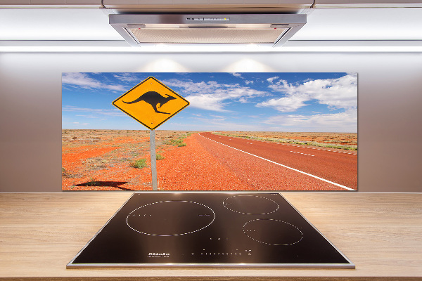 Crédence cuisine en verre trempé Route en Australie