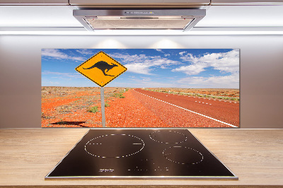 Crédence cuisine en verre trempé Route en Australie