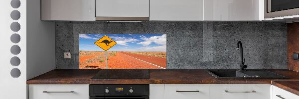 Crédence cuisine en verre trempé Route en Australie