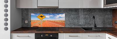 Crédence cuisine en verre trempé Route en Australie
