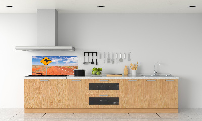 Crédence cuisine en verre trempé Route en Australie