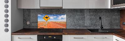 Crédence cuisine en verre trempé Route en Australie