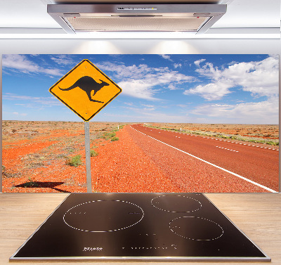Crédence cuisine en verre trempé Route en Australie