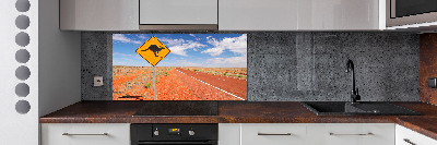Crédence cuisine en verre trempé Route en Australie