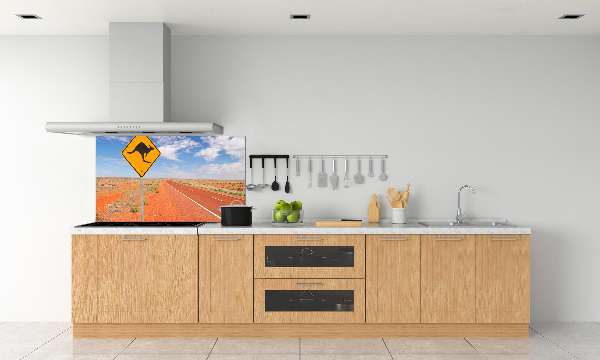 Crédence cuisine en verre trempé Route en Australie