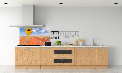 Crédence cuisine en verre trempé Route en Australie