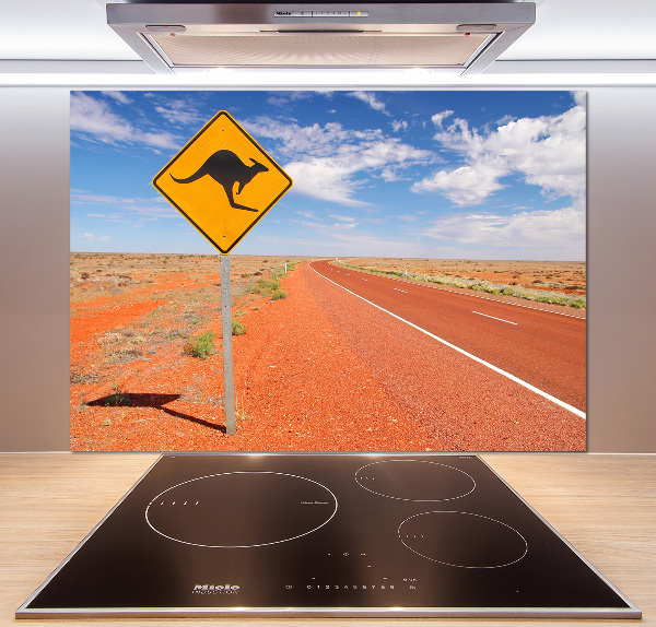 Crédence cuisine en verre trempé Route en Australie