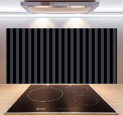 Panneau crédence cuisine Rayures noires et grises