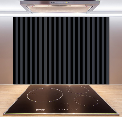 Panneau crédence cuisine Rayures noires et grises