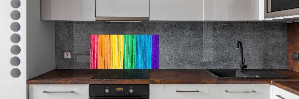 Crédence en verre Rayures colorées