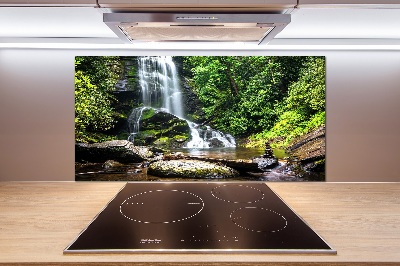 Crédence en verre avec motif Chute d'eau dans la forêt