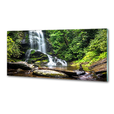 Crédence en verre avec motif Chute d'eau dans la forêt