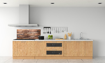 Crédence en verre avec motif Mur en bois