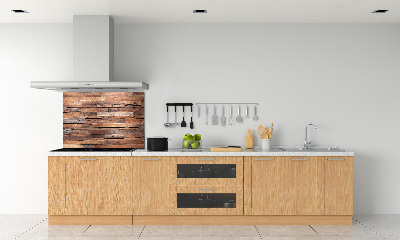 Crédence en verre avec motif Mur en bois