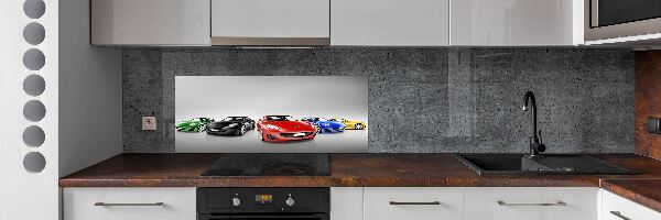 Crédence en verre cuisine Voitures colorées