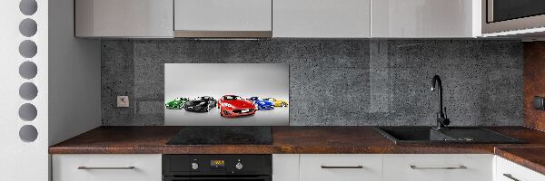 Crédence en verre cuisine Voitures colorées