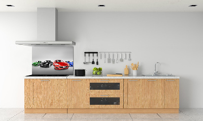 Crédence en verre cuisine Voitures colorées