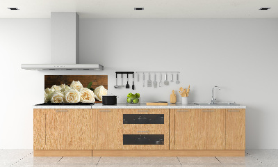 Panneaux muraux cuisine Roses blanches