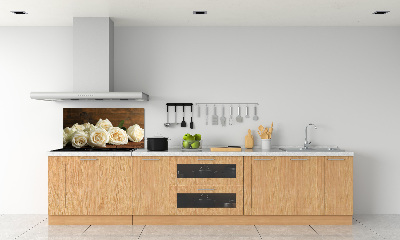 Panneaux muraux cuisine Roses blanches