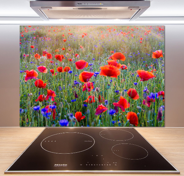 Crédence de cuisine en verre Fleurs de champ
