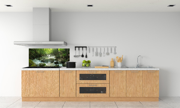 Crédence cuisine en verre Chute d'eau dans la forêt