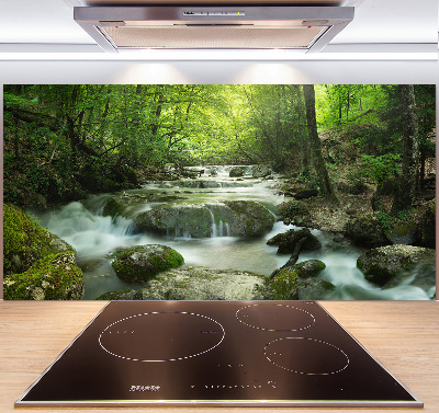Crédence cuisine en verre Chute d'eau dans la forêt