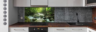 Crédence cuisine en verre Chute d'eau dans la forêt