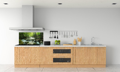 Crédence cuisine en verre Chute d'eau dans la forêt
